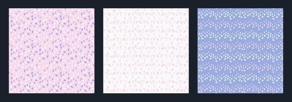 Pastel set of abstract square patterns with random dots, rhombus, zigzags, striped lines. hand drawn sketch shape. Simple backgrounds with polka dot, drops, spots. vector