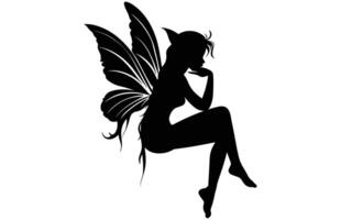 Cute Fairy Silhouette - Enchanting Fairy Design vector