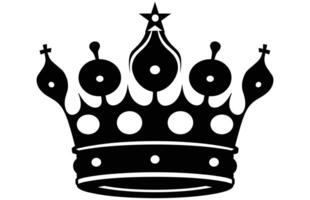 Crown Silhouette - Timeless Royal Crown Outline Design vector