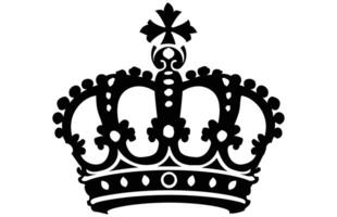 Crown Silhouette - Royalty Symbol Crown Outline Art vector