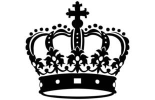Crown Silhouette - Royal Crown Outline Design vector