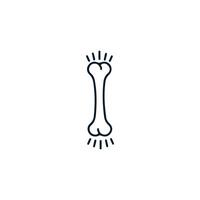 Strong healthy bones icon. firm bone joint of pet animal like dog cat symbol set. strong healthy skeletal joint and bone with care and prevention vector