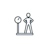 Adjustable line height Adjust length symbol size adjustment arrow sign, isolated on white background. Adjustable Height information sign. vector