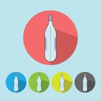 Medical icon thermometer tool flat minimalistic colorful illustration color vector