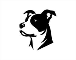 A dog head silhouette on a white background vector