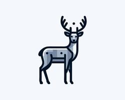 A deer with a dot pattern on its head vector