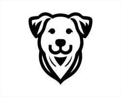 A dog head logo on a white background vector