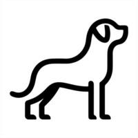 A black and white dog icon on a white background vector