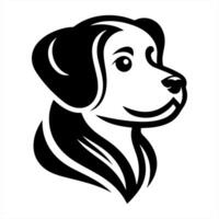 A dog head on a white background vector