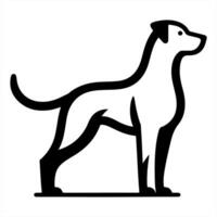 A black and white dog icon on a white background vector