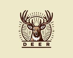The logo for a deer hunting business vector
