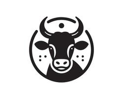 Bull head logo design illustration vector