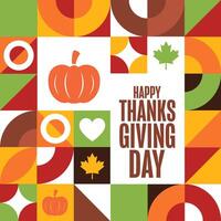 Happy Thanksgiving Day. Holiday concept. Template for background, banner, card, poster with text. vector