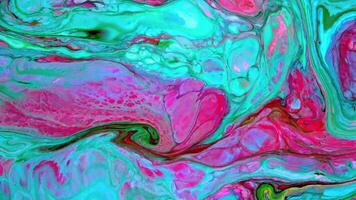 Slow Motion Macro Abstract Pattern Artistic Concept Color Surface Moving Surface Liquid Paint Splashing Art Design Texture. video