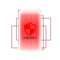 A red square with a shield on it png