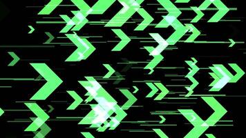 Dynamic Green Arrow Motion Background, Abstract Geometric Shapes in Motion video