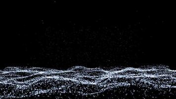 Ethereal Particle Flow Animation, Glimmering Wave Motion Background video