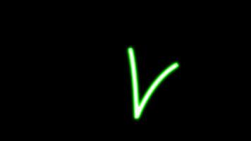Green Lines Element Overlay Animation on Black Background video
