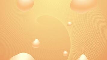 Soft Floating Spheres on Warm Yellow Background Animation video