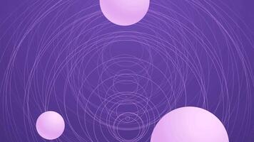 Abstract Purple Background with Floating Pink Spheres Animation video