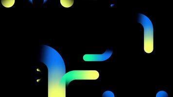 Abstract Colorful Gradient Shapes Animation on Black Background video