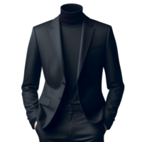Minimalistic Headless Man in Black Blazer with Transparent Background - Realistic Style png