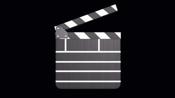 3D Animation of a Clapperboard Opening and Closing. Realistic Film Slate Action. 4K video
