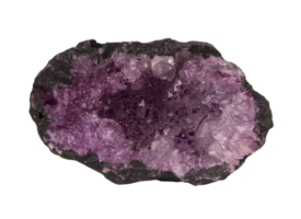 Captivating close-up view of vibrant amethyst geode png