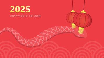 2025 Chinese new year, year of the snake, seamless loop video