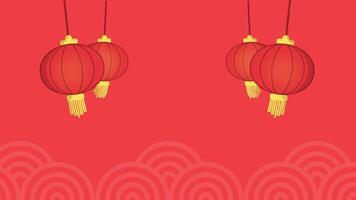 Chinese Lantern Background Red Background Seamless Loop video