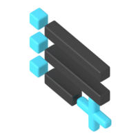 Add to playlist isometric style png