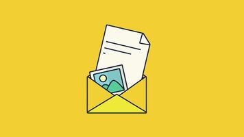 An envelope with a paper and a photo inside video