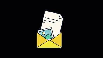 An envelope with a paper and a photo inside video