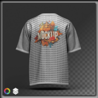 Editable T-Shirt Mockup for Brand and Logo Display Front View on Transparent Background psd