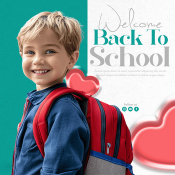 Back To School Admission Social Media Instagram Post Banner Template Design psd