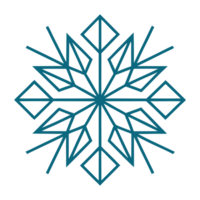 A geometric blue snowflake design features angular shapes and a symmetrical pattern. cutouts png