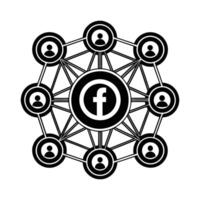 Facebook social network concept vector