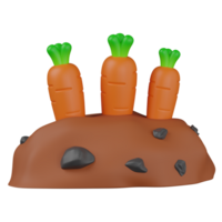 3d render carrot illustration png