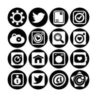 Set of 20 communication icons vector