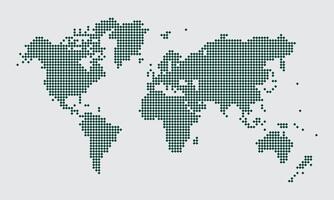 Realistic Chess Style Dotted World Map Illustration Just Dotted Global Atlas Design vector