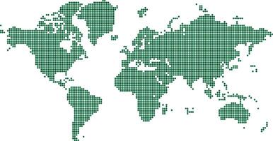 Abstract Dotted World Map Illustration Just Realistic Dotted Atlas Design vector