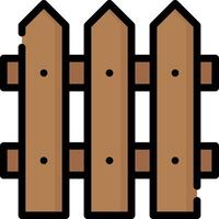 A wooden fence with three posts vector