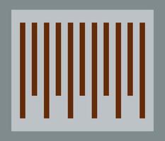 A barcode symbol on a gray background vector