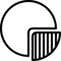 A black and white logo of a pie chart vector