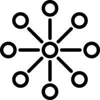 A black and white image of a circle with circles around it vector
