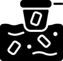 Ice bucket icon illustration vector