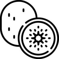 A black and white illustration of a slice of fruit vector