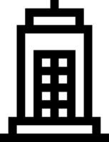 A black and white image of a building vector