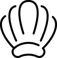 A black and white shell icon vector