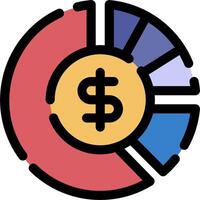 A dollar sign in a circle with a dollar sign vector